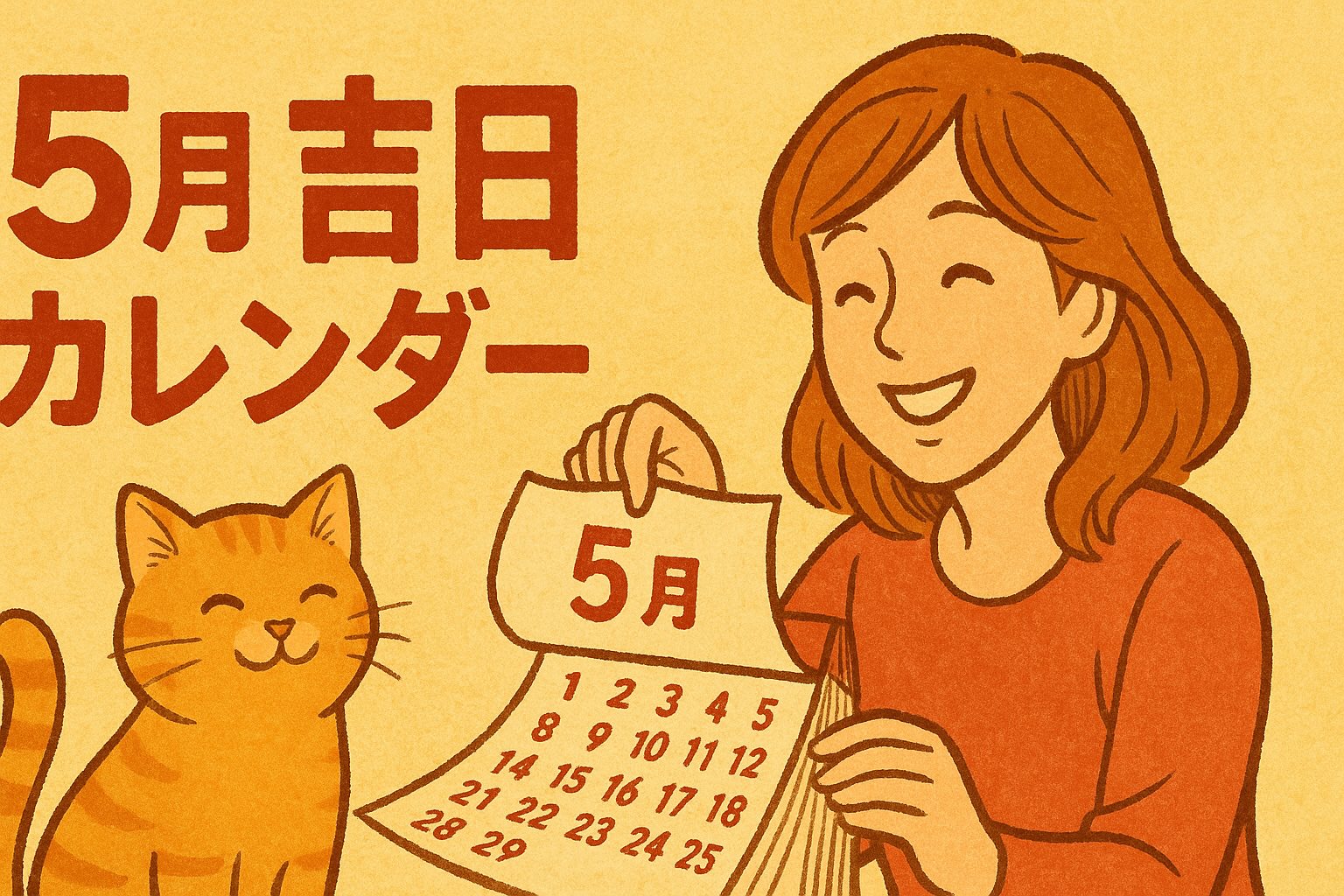 2025年5月の吉日カレンダー