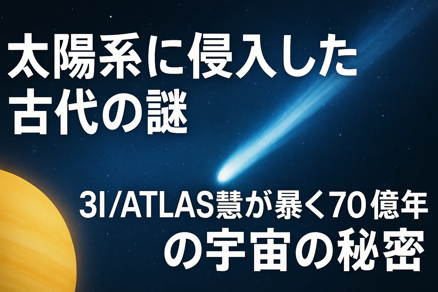 「この彗星は人工物なのか？3I/ATLAS恒星間天体の異常すぎる7つの特徴」